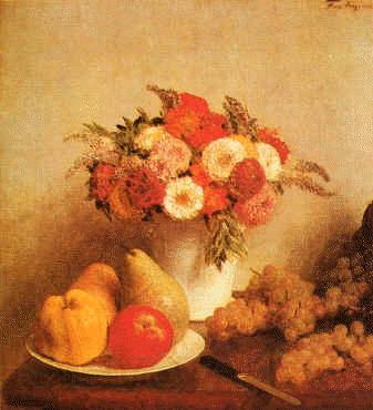 Henri Fantin-Latour Still Life with Flowers and Fruits